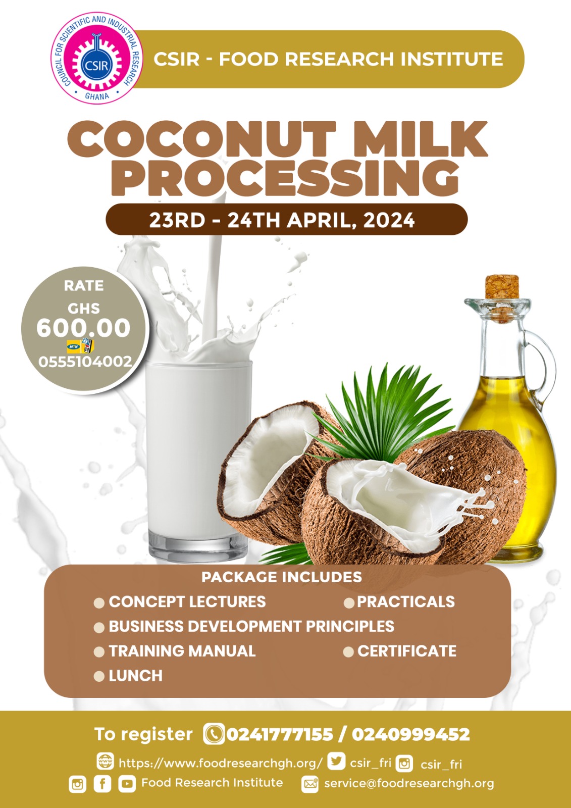 coconut milk processing 23 24 2024