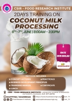 2 Days Training on Coconut Milk Processing