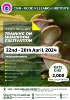 5-Days Intensive Training on Mushroom Cultivation Technology